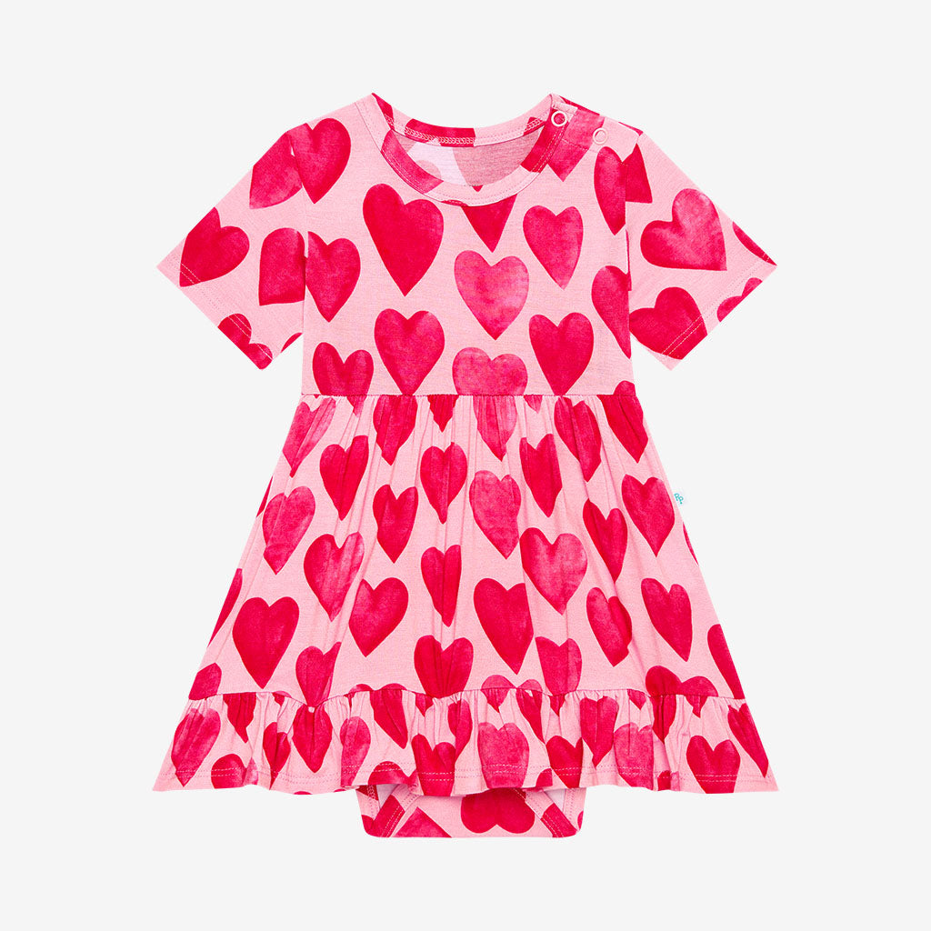 Queen of Posh Ruffled Twirl Bodysuit Dress