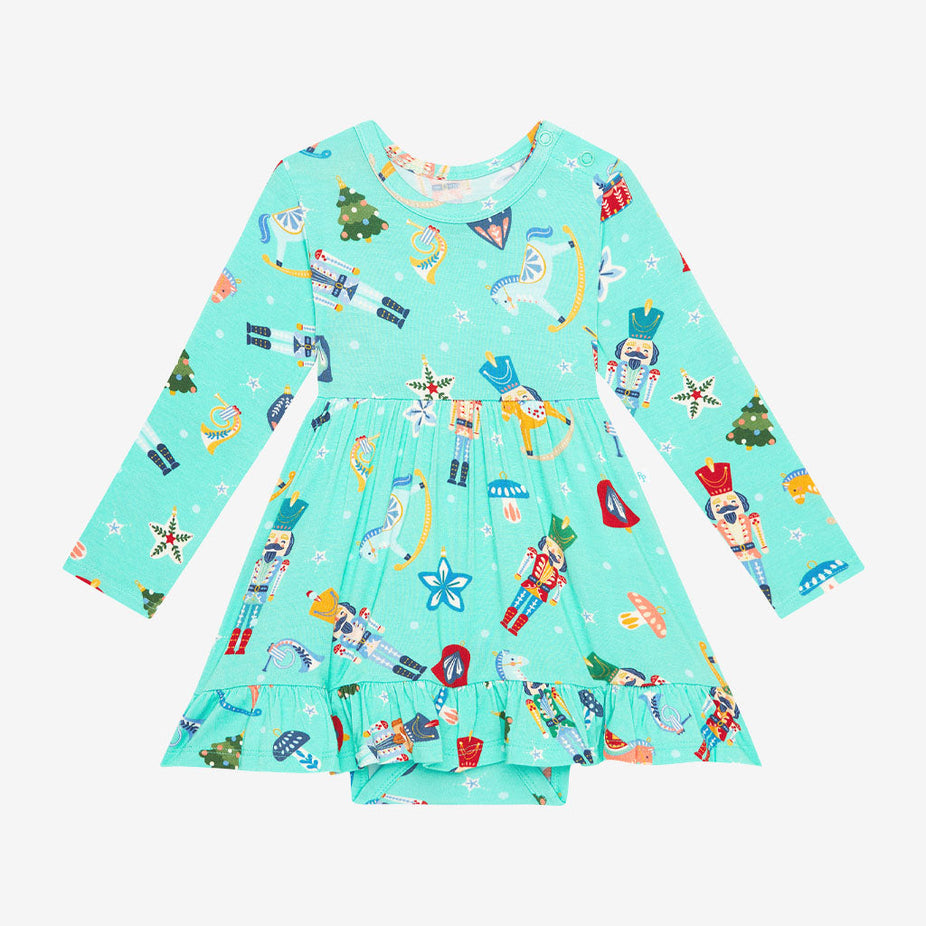 Fritz Long Sleeve Ruffled Bodysuit Dress
