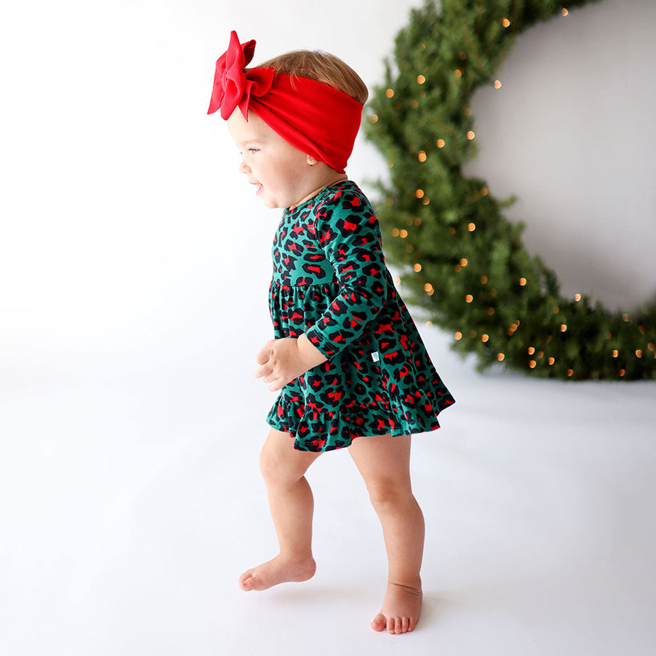 Terelle Long Sleeve Ruffled Bodysuit Dress
