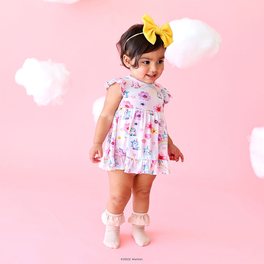 Fisher-Price™ Unicorn Ruffled Twirl Bodysuit Dress