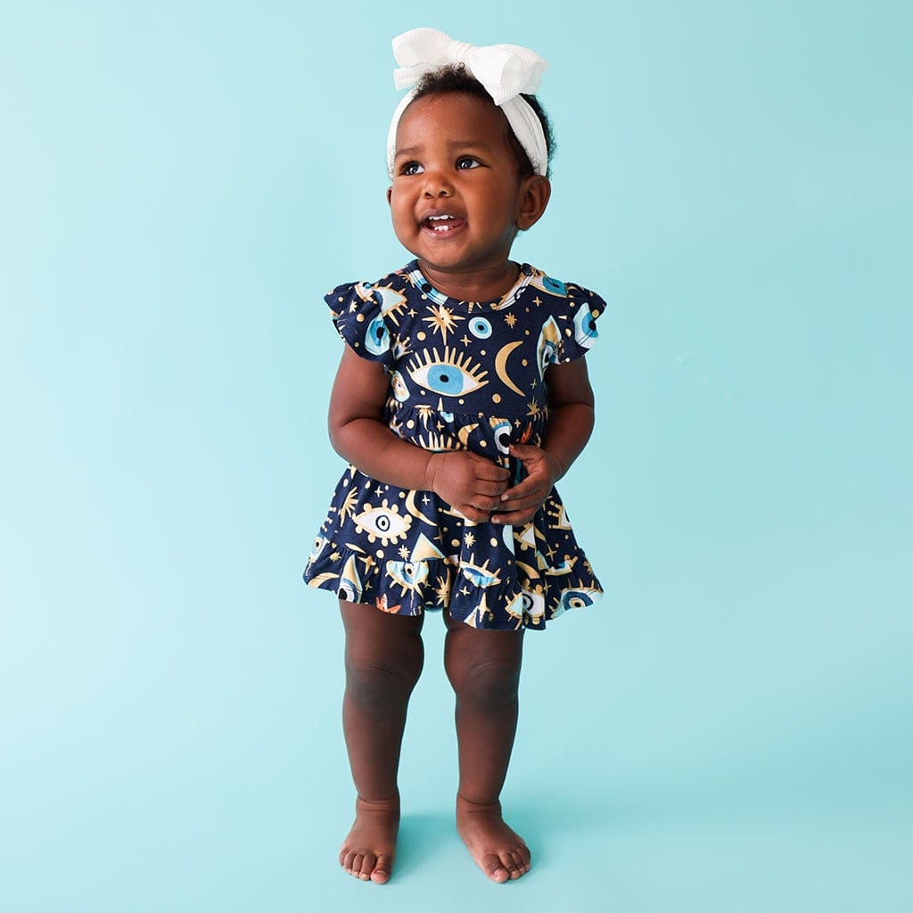 Fiona Ruffled Twirl Bodysuit Dress