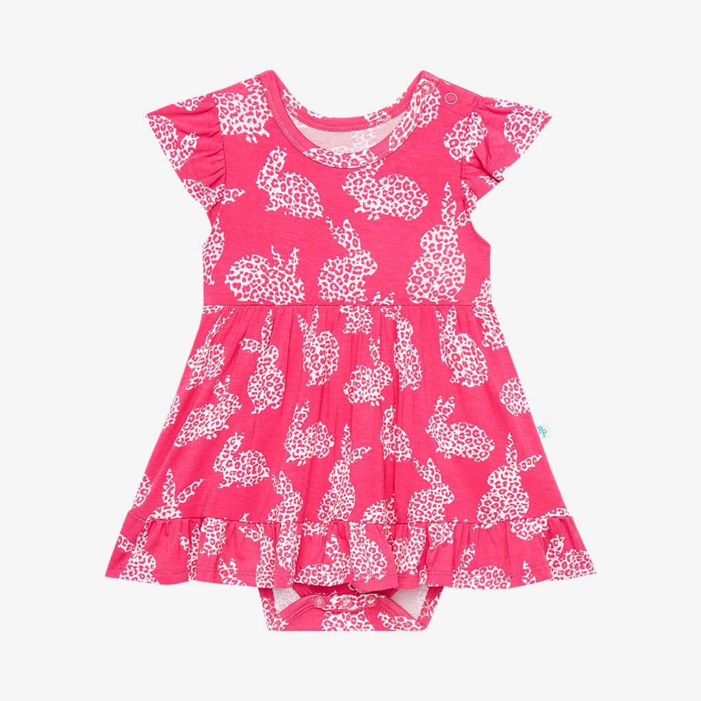 Lana Bunny Ruffled Twirl Bodysuit Dress