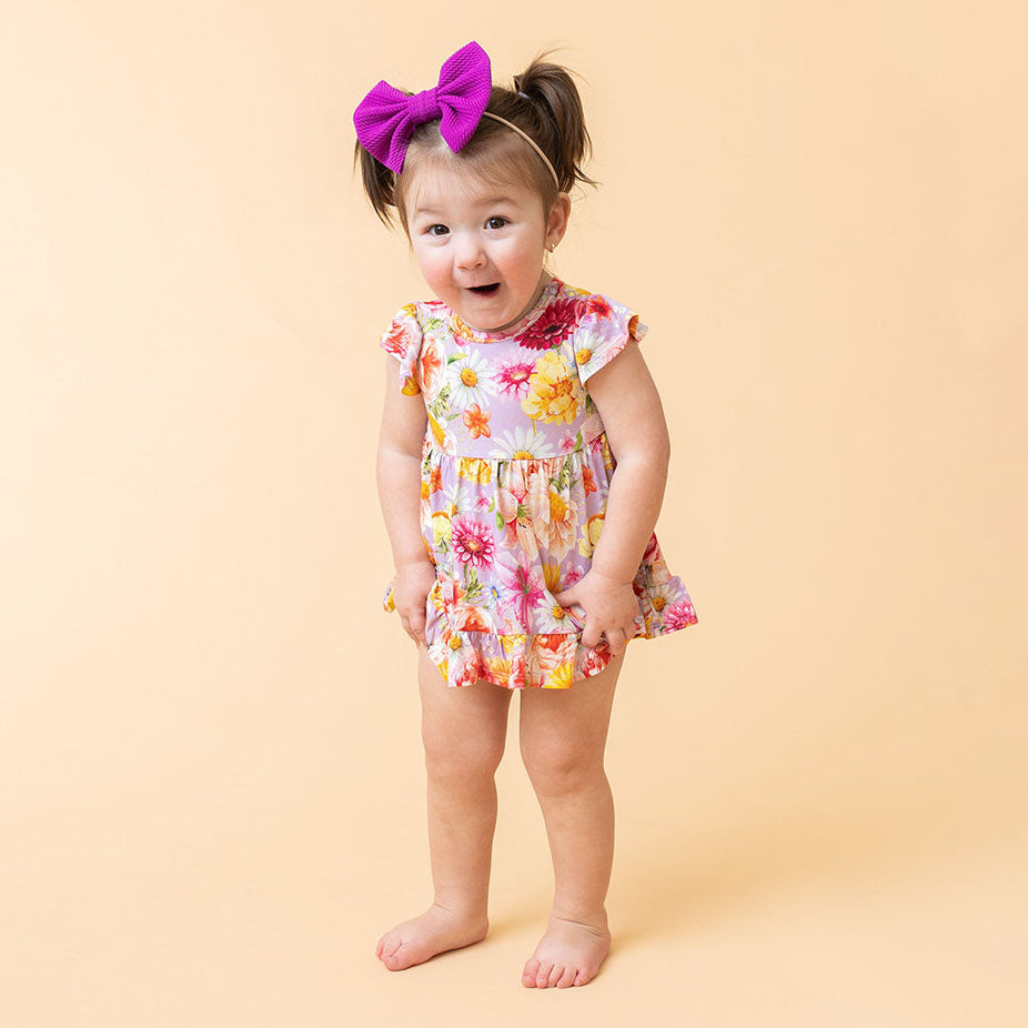 Nala Ruffled Twirl Bodysuit Dress