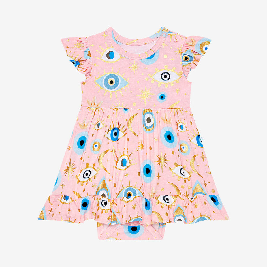 Posh Fiona Ruffled Twirl Bodysuit Dress