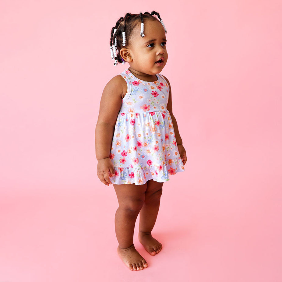 Carissa Racerback Ruffled Bodysuit Dress