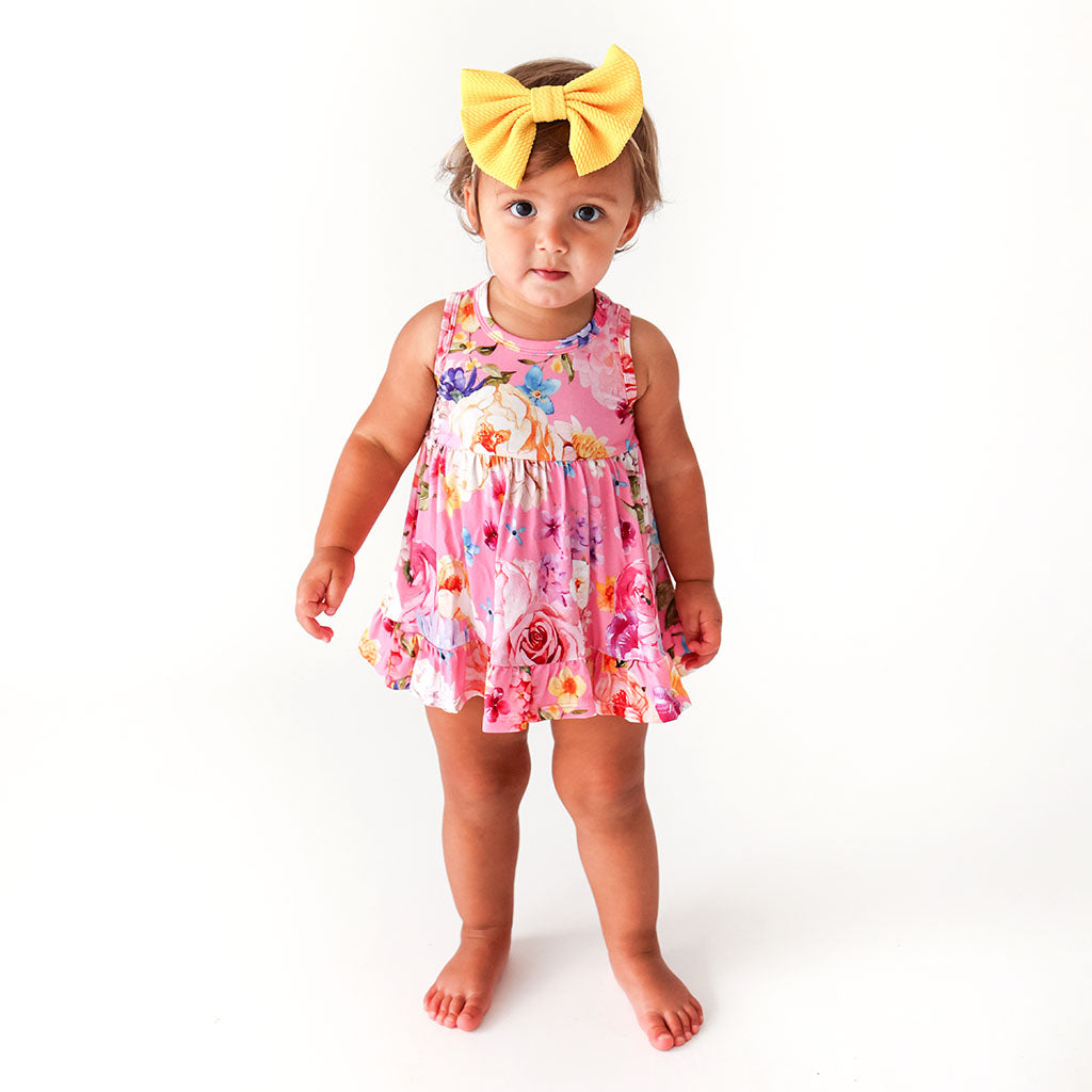 Chantria Racerback Ruffled Bodysuit Dress