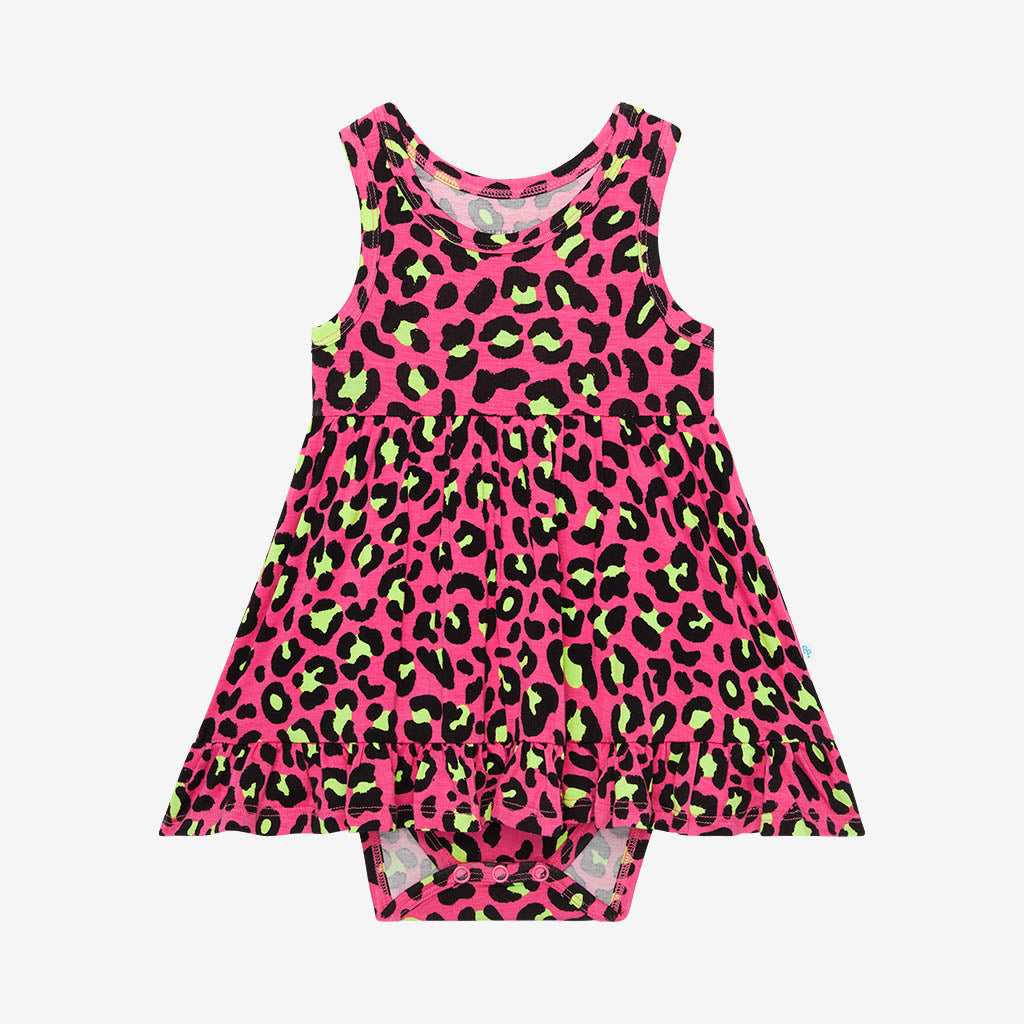 Calista Racerback Ruffled Bodysuit Dress