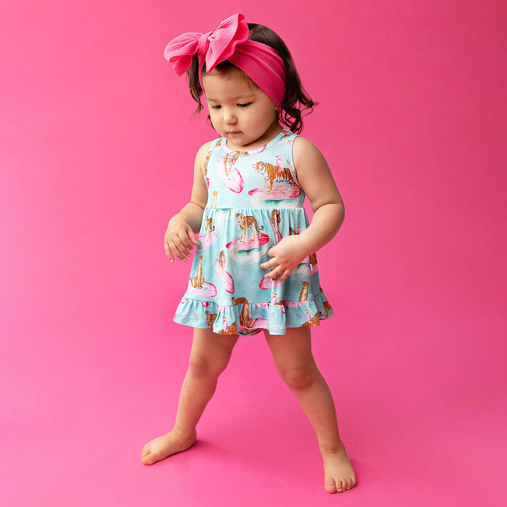Kimmy Racerback Ruffled Bodysuit Dress