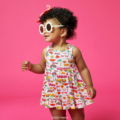 Malibu Barbie™ Racerback Ruffled Bodysuit Dress