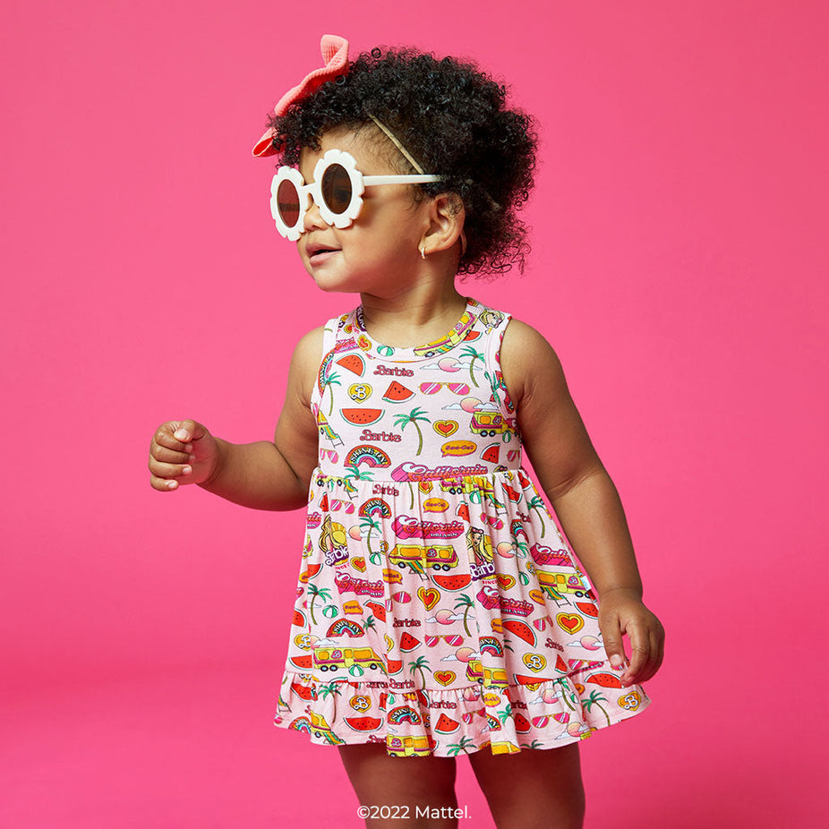 Malibu Barbie™ Racerback Ruffled Bodysuit Dress
