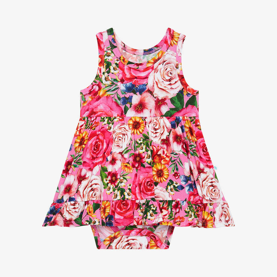 Monika Racerback Ruffled Bodysuit Dress