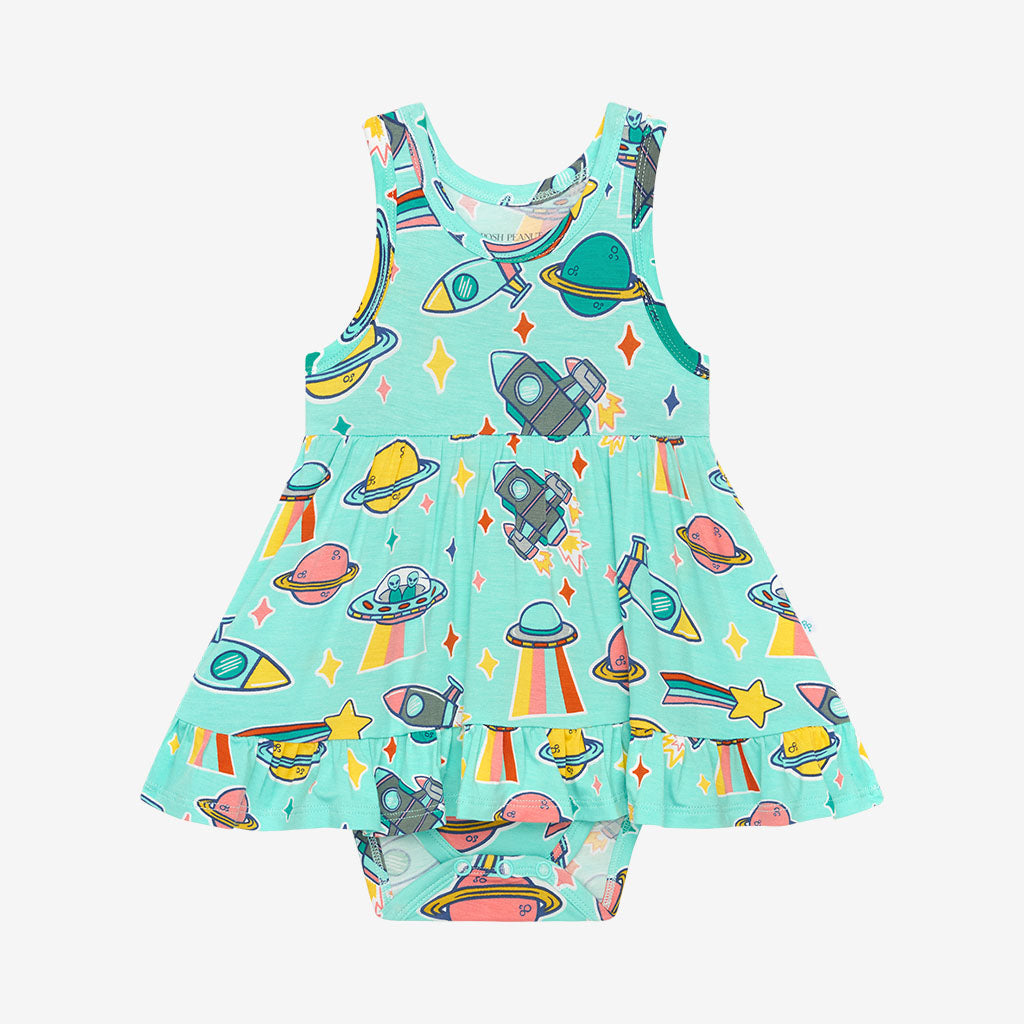 UFO Racerback Ruffled Bodysuit Dress