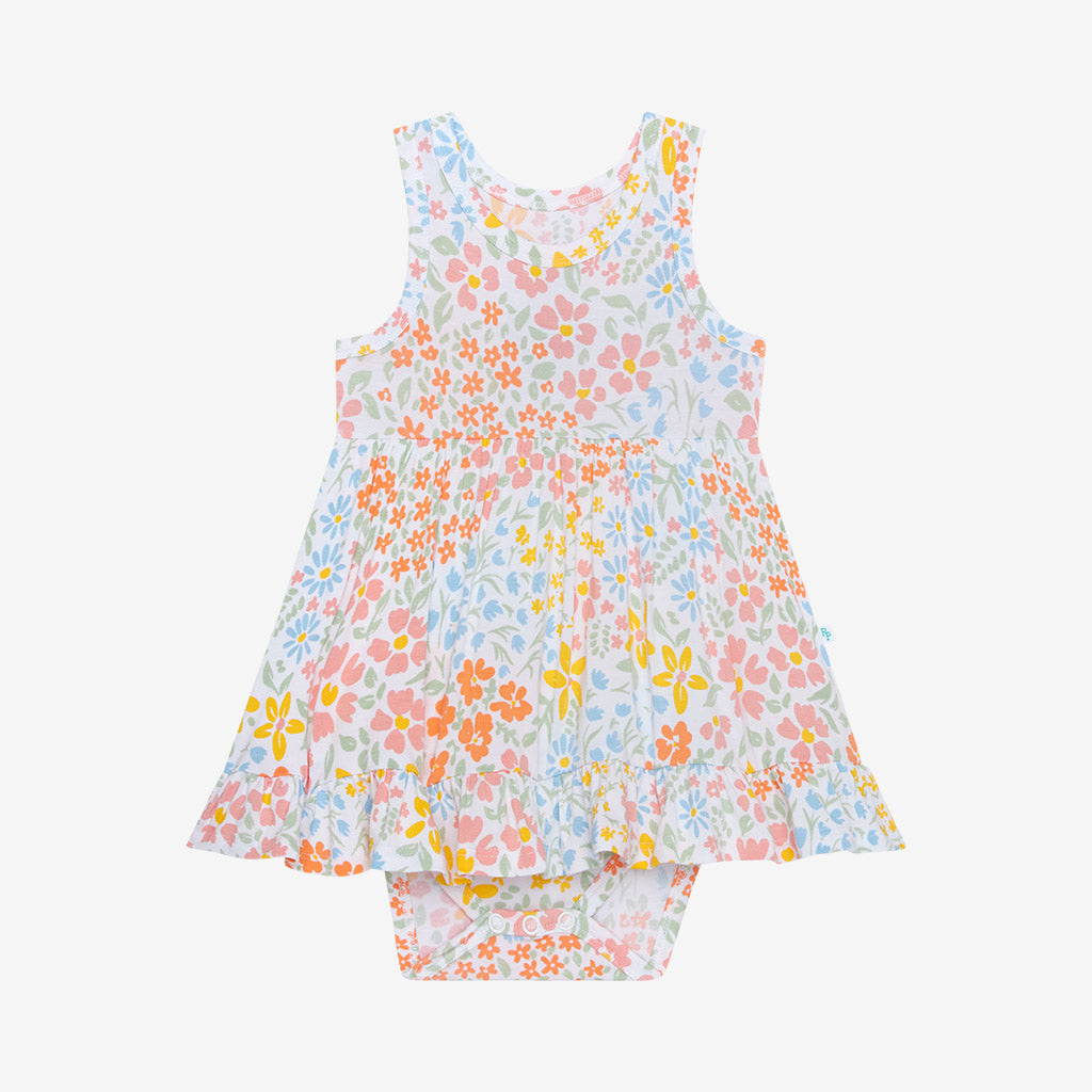 Zenni Racerback Ruffled Bodysuit Dress