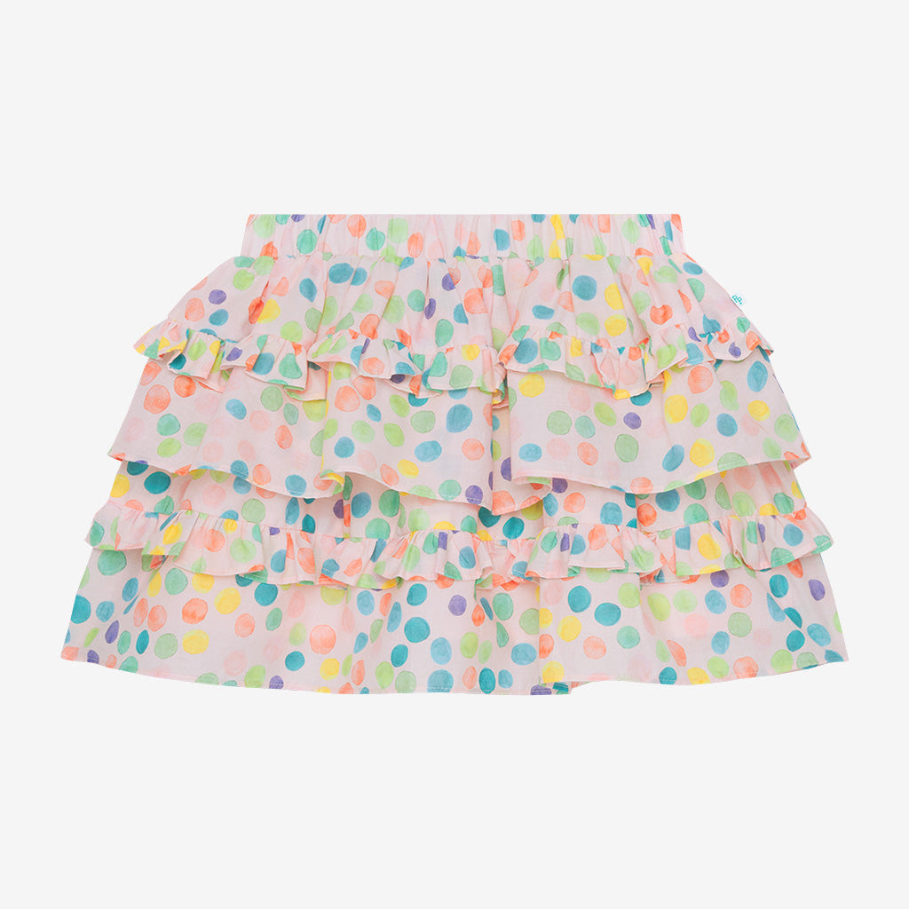 Estelle Poplin Ruffled Mini Skirt