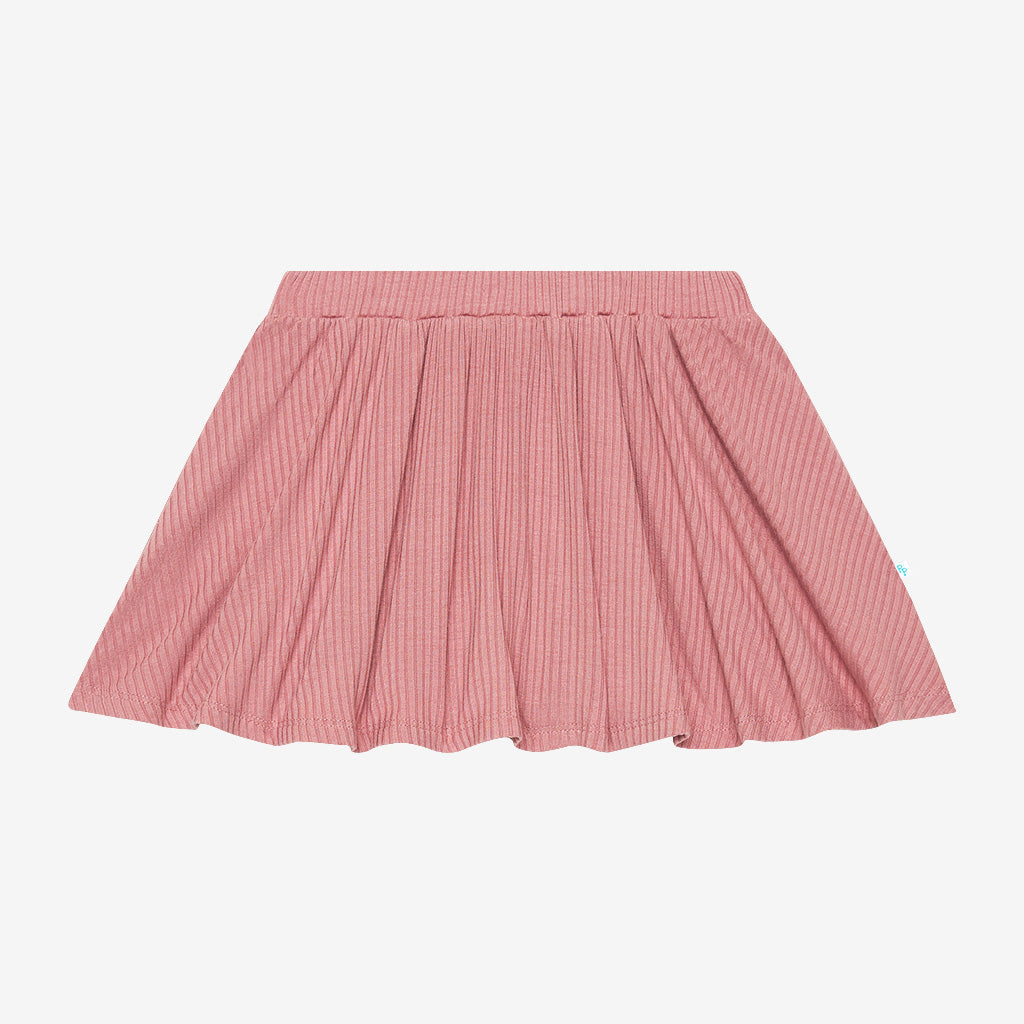 Dusty Rose Ribbed Skort