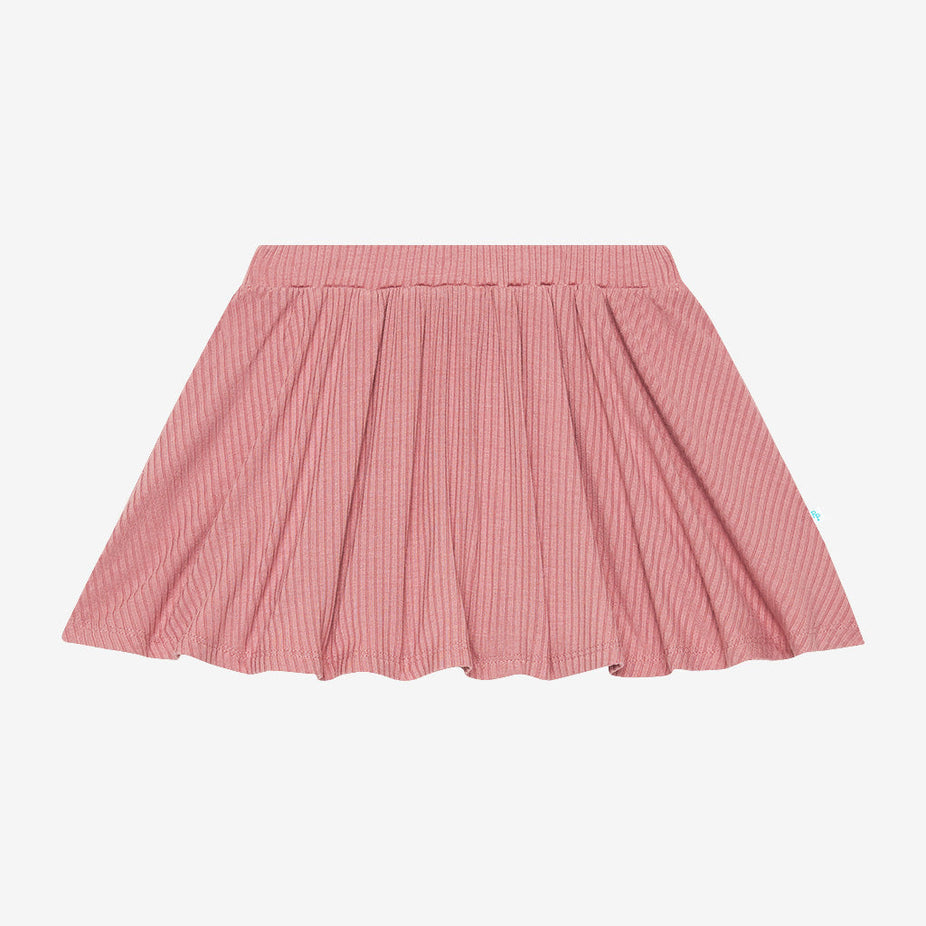 Dusty Rose Ribbed Skort