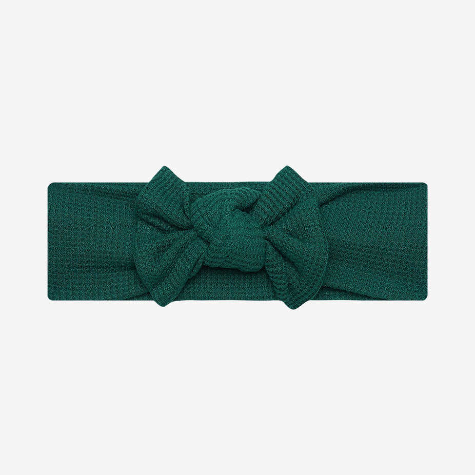 Hunter Green Waffle Headwrap