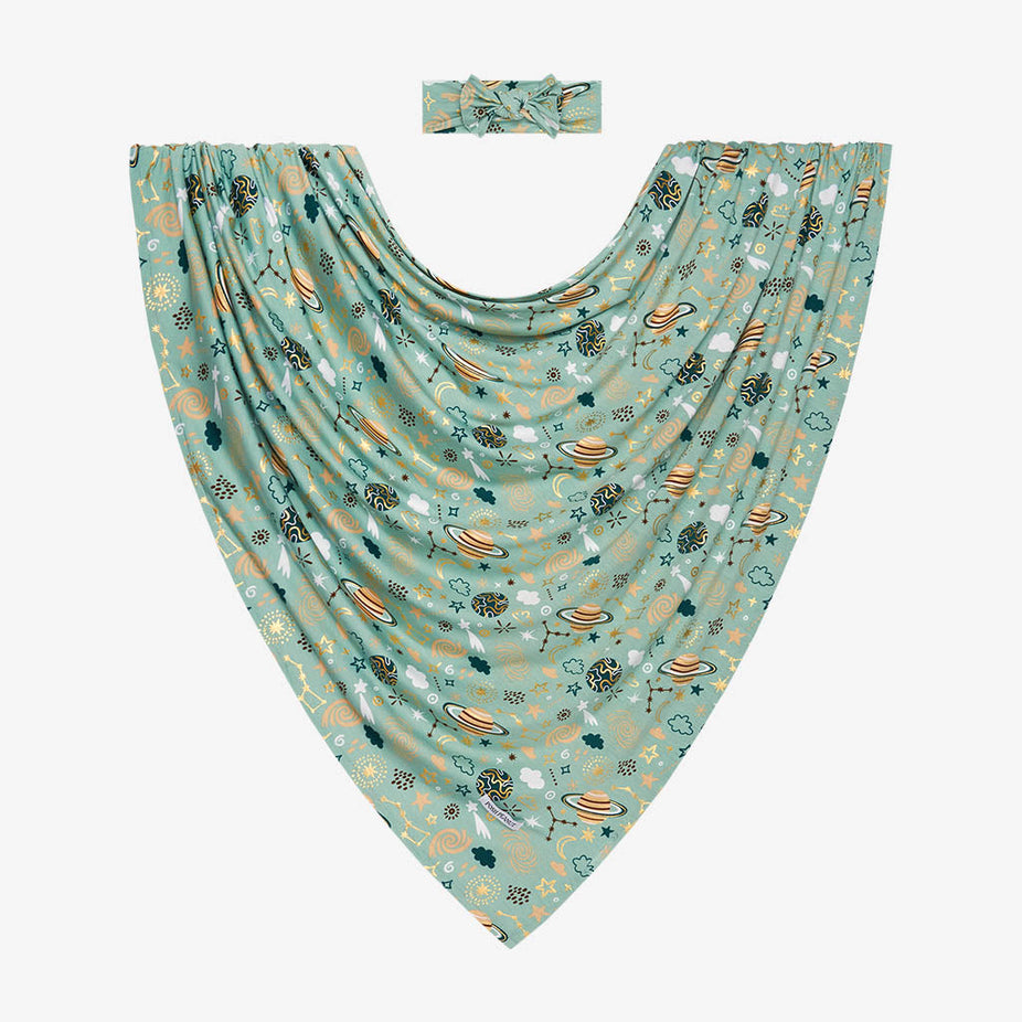 To The Stars Swaddle Headband Set