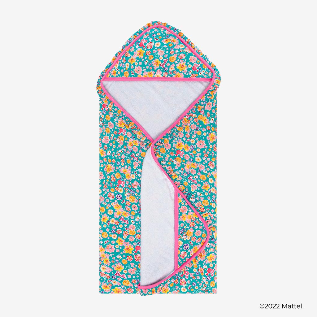 Malibu Barbie™ Floral Ruffled Hooded Towel