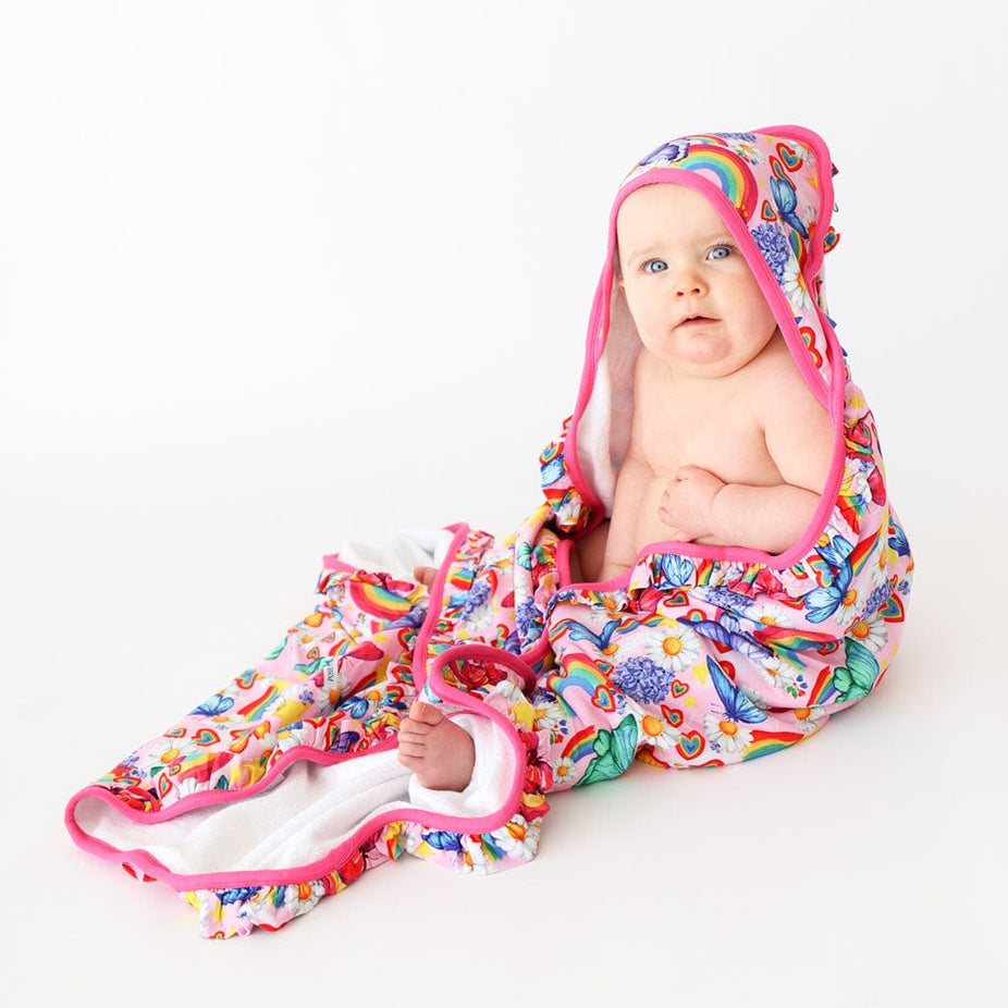 Raina Ruffled Hooded Towel