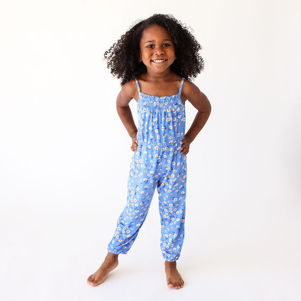 Colette Sleeveless Smocked Jumpsuit