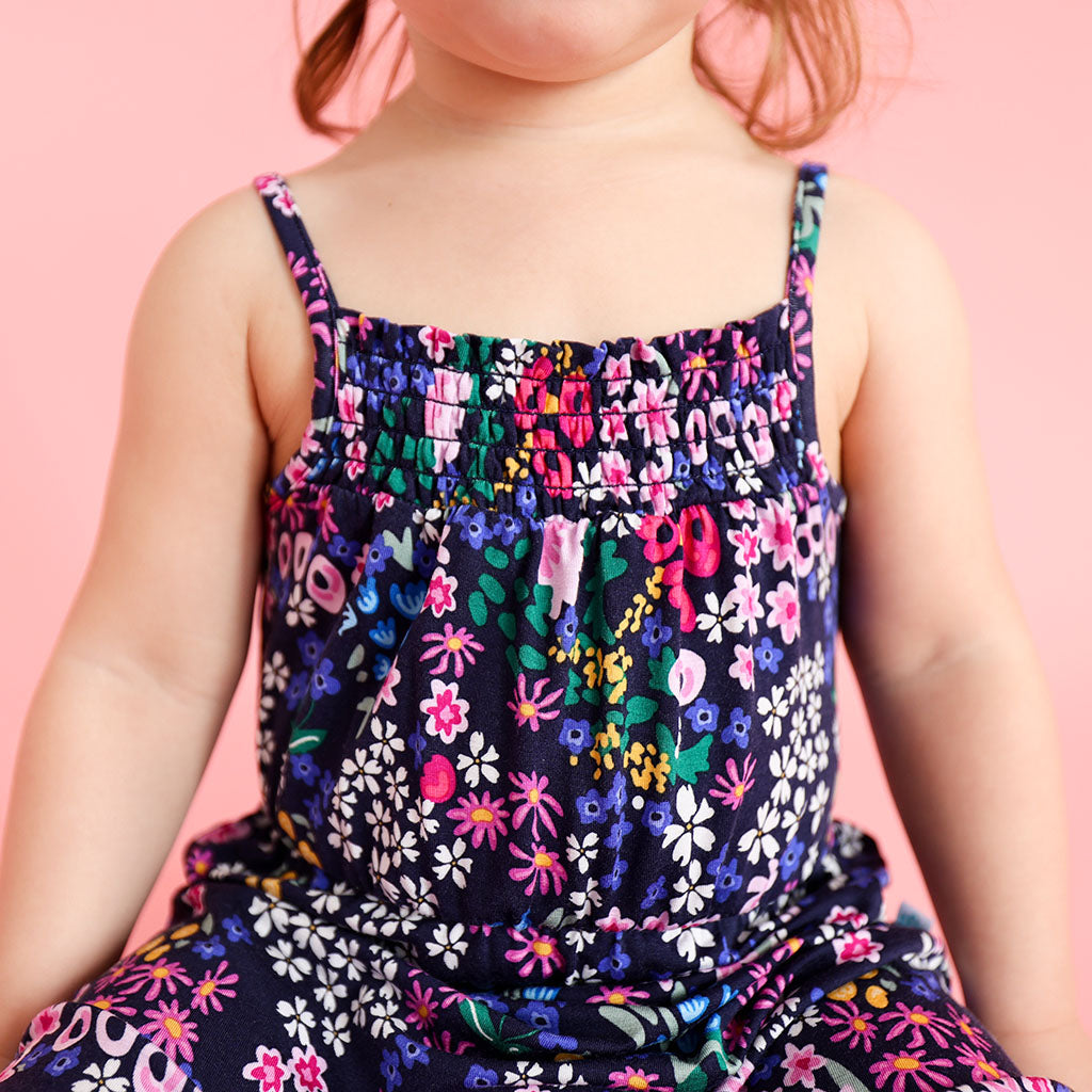 Endra Sleeveless Smocked Jumpsuit