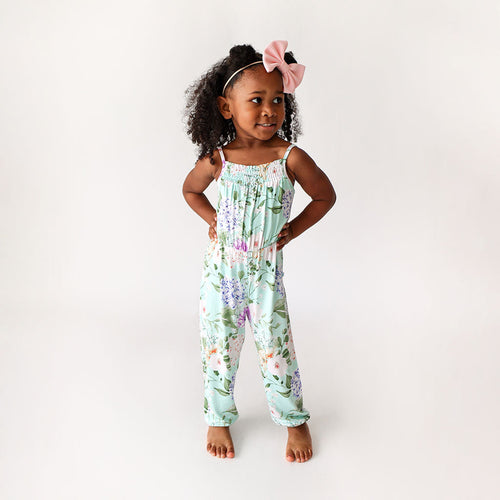 Erin Sleeveless Smocked Jumpsuit