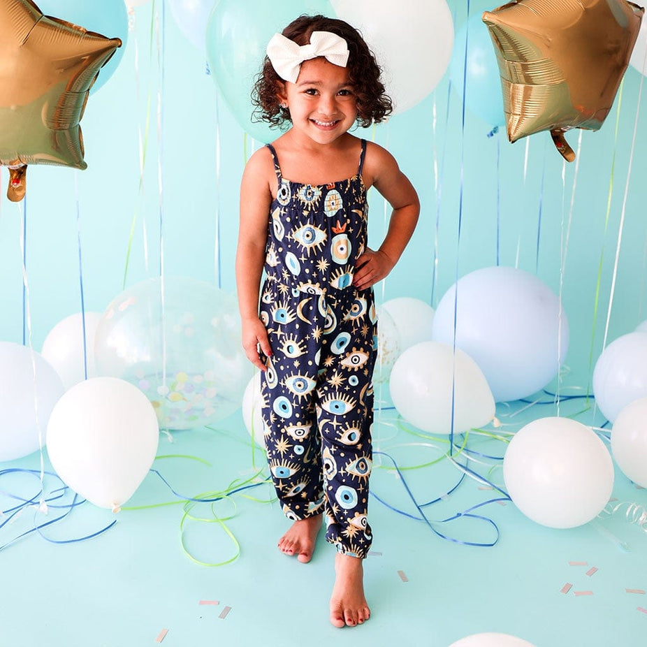 Fiona Sleeveless Smocked Jumpsuit