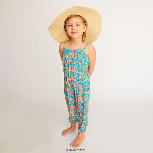 Malibu Barbie™ Floral Sleeveless Smocked Jumpsuit