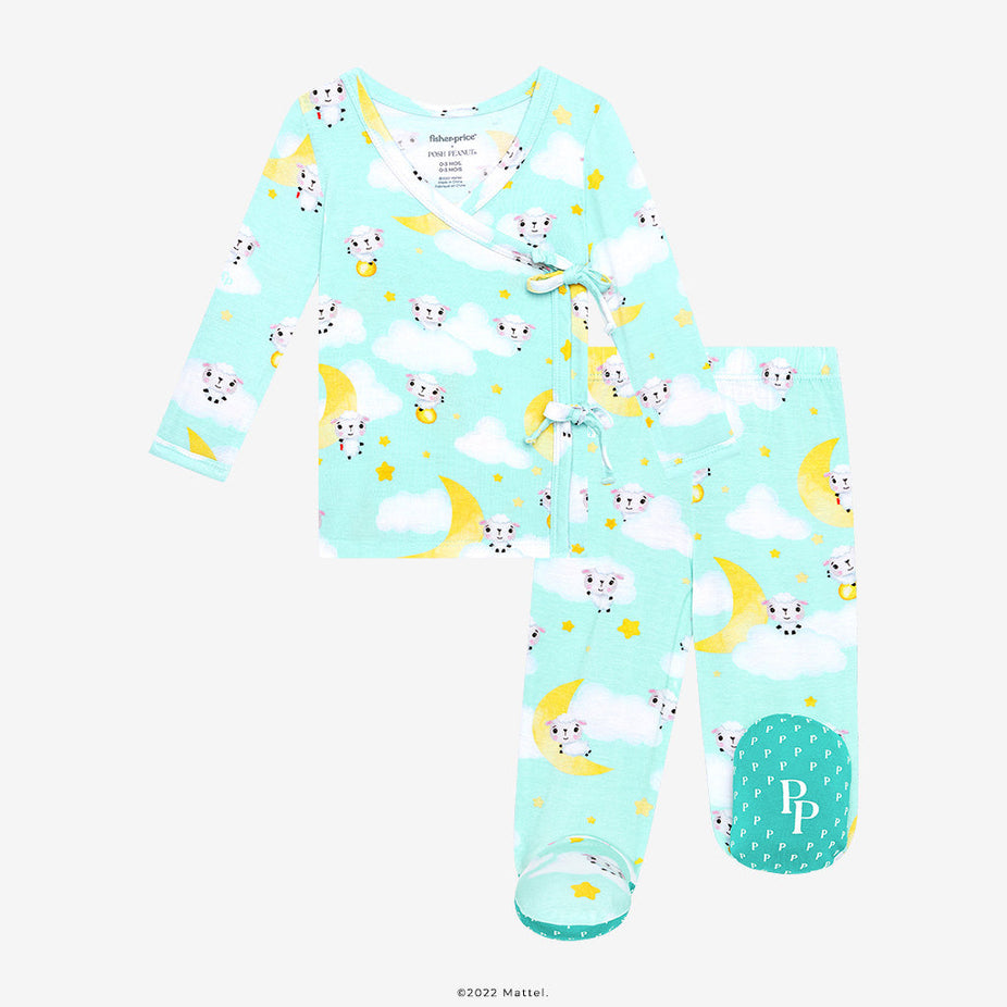 Fisher-Price™ Lamb Tie-Front Kimono Set