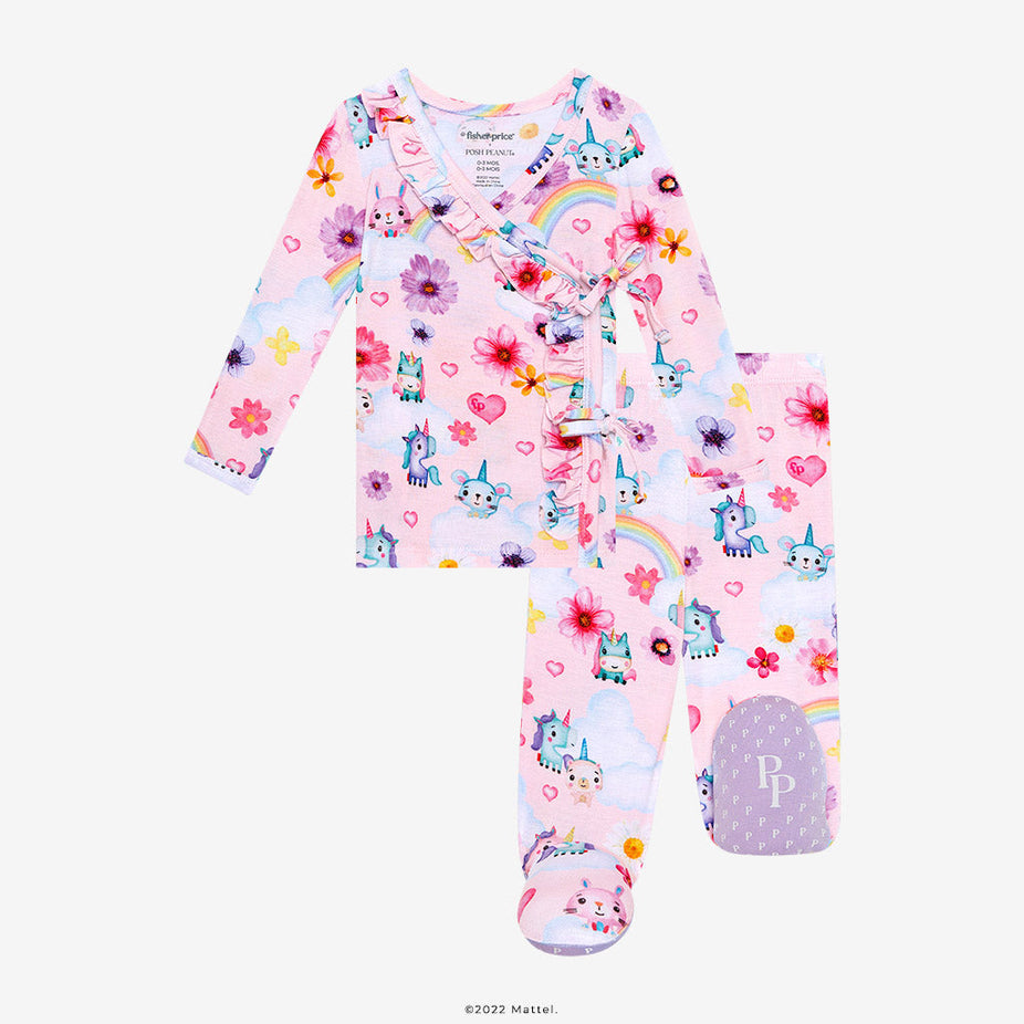 Fisher-Price™ Unicorn Ruffled Tie-Front Kimono Set