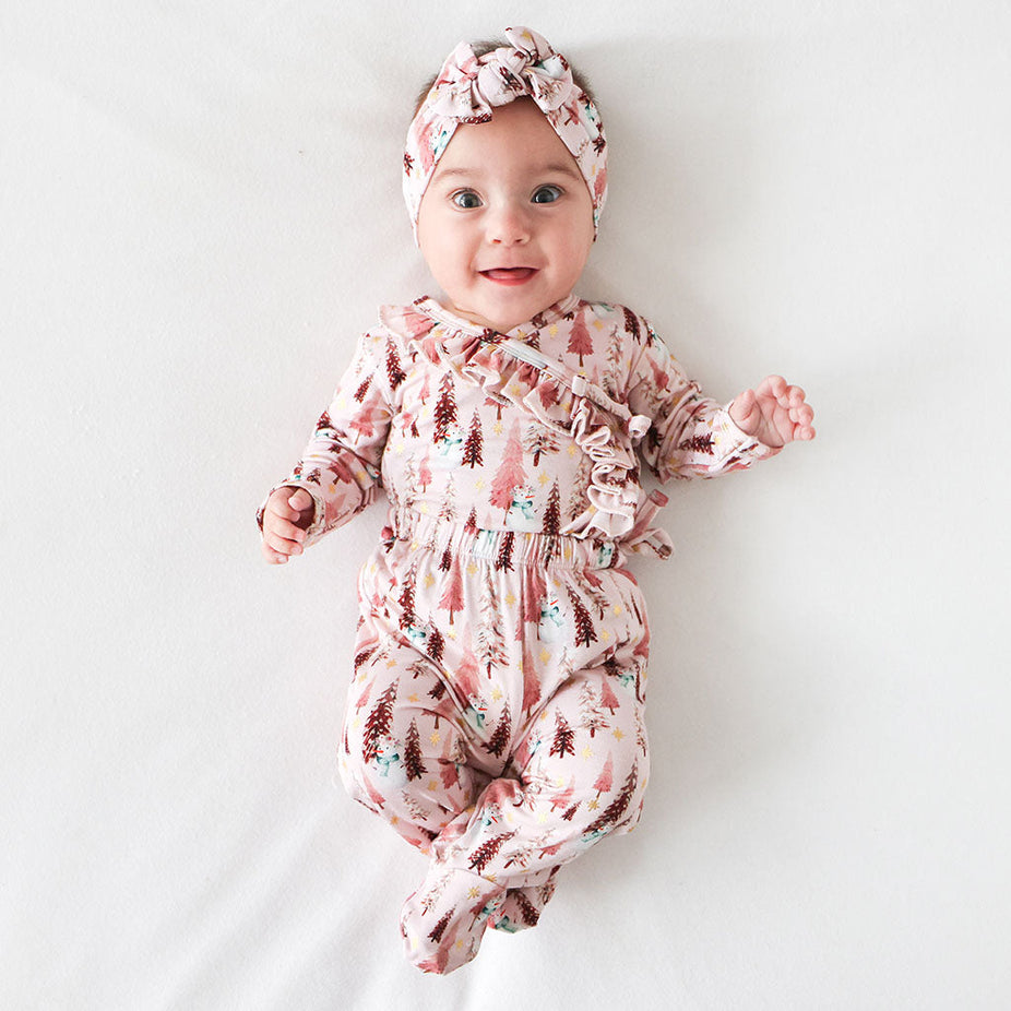 Sparkles Ruffled Tie-Front Kimono Set