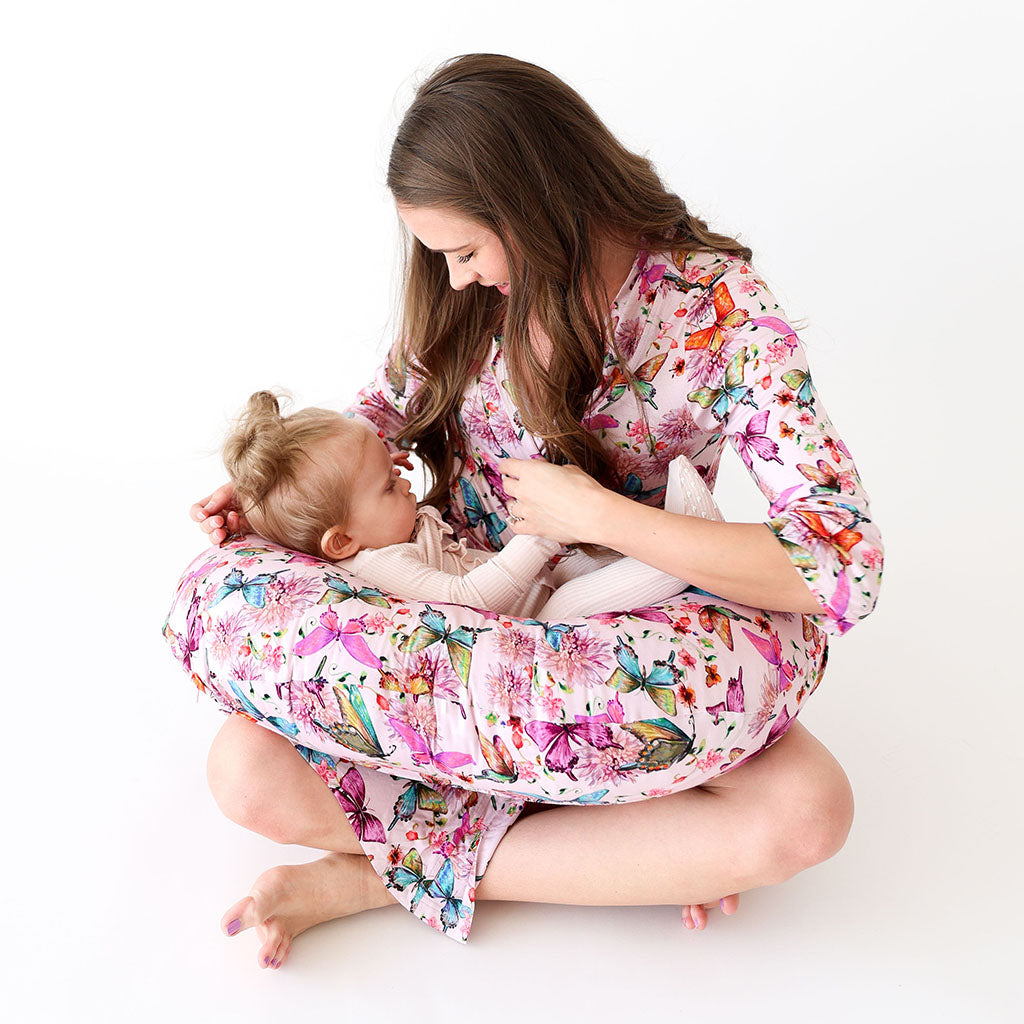 Watercolor Butterfly Nursing Pillow Cover