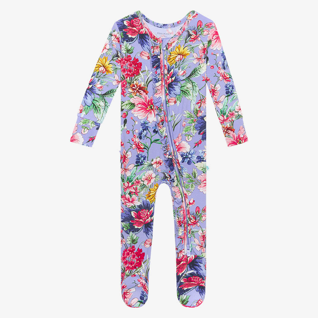 Adana Footie Ruffled Zippered One Piece