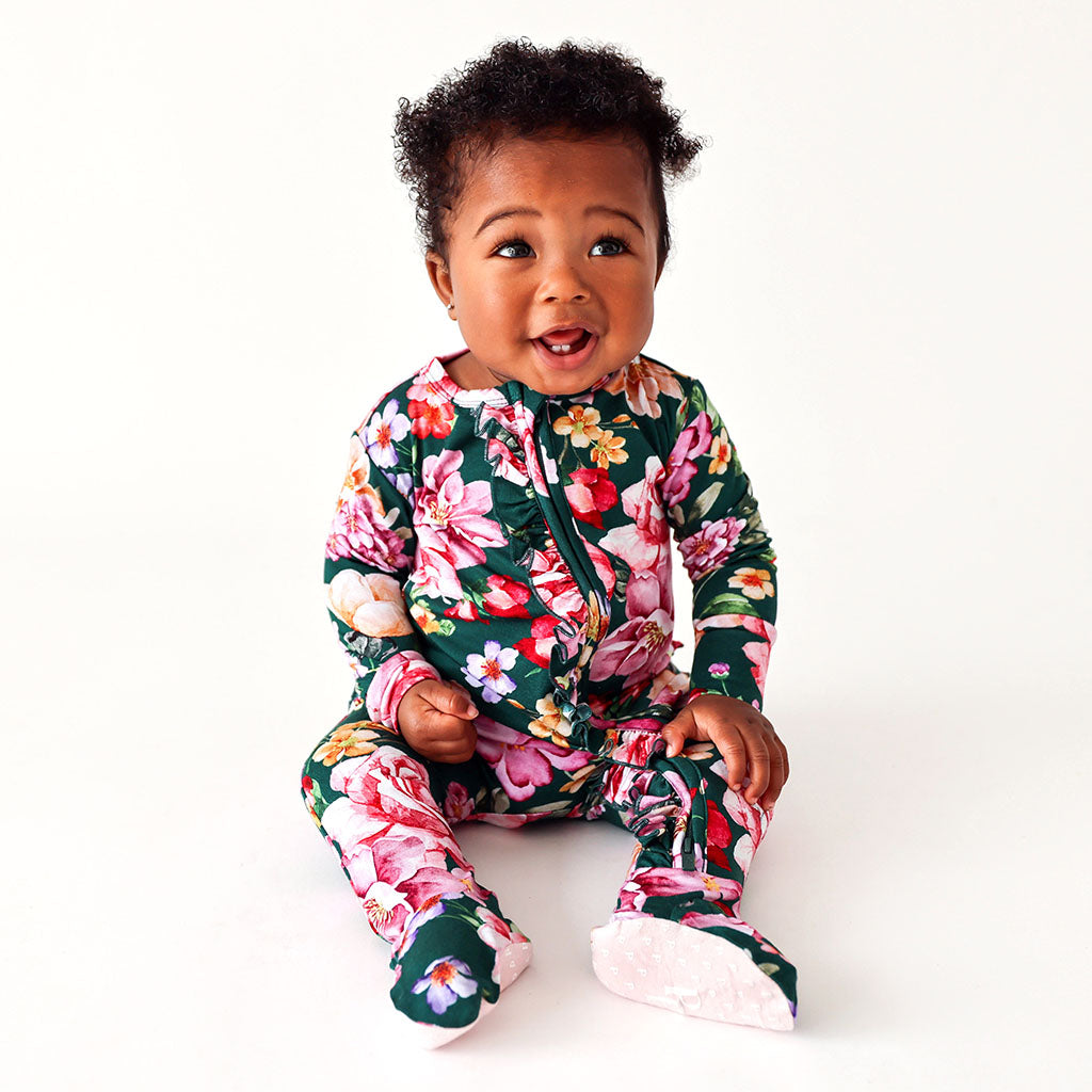 Arsine Footie Zippered One Piece