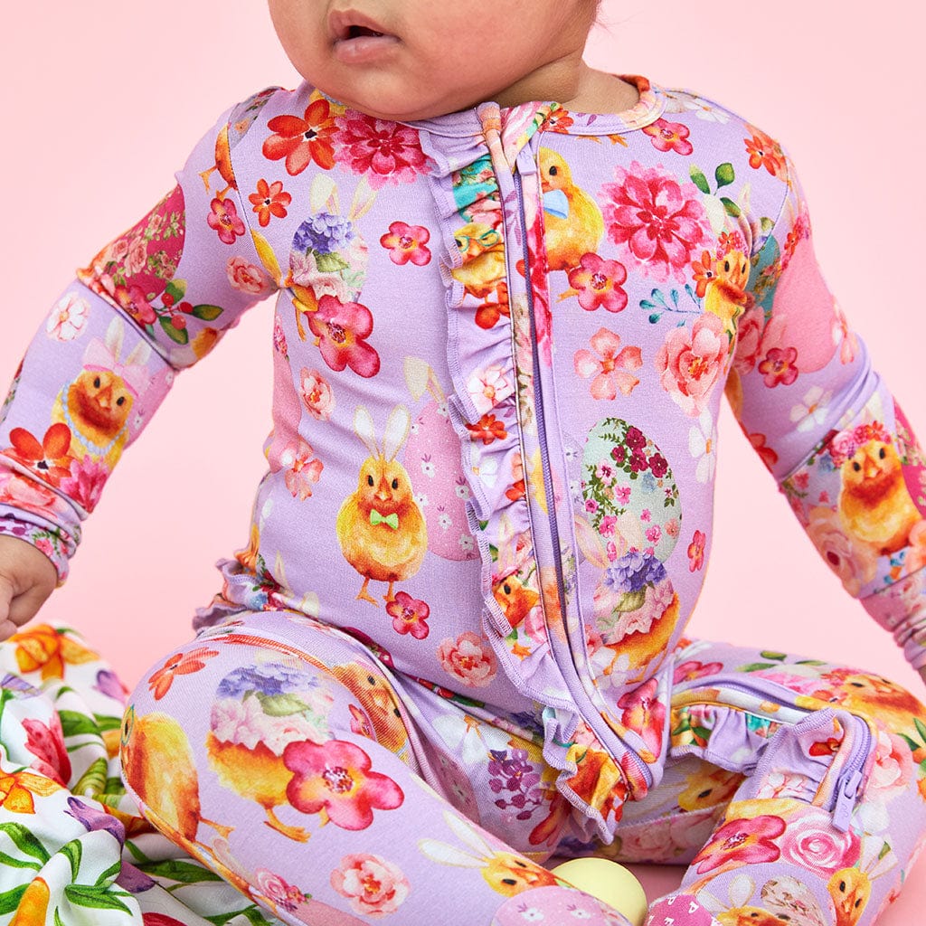 Azalea Footie Ruffled Zippered One Piece