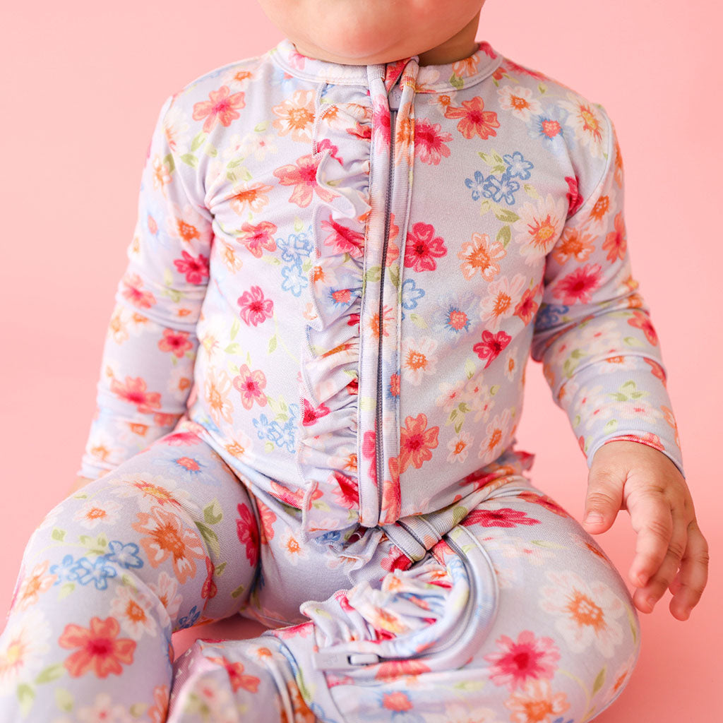 Carissa Footie Ruffled Zippered One Piece