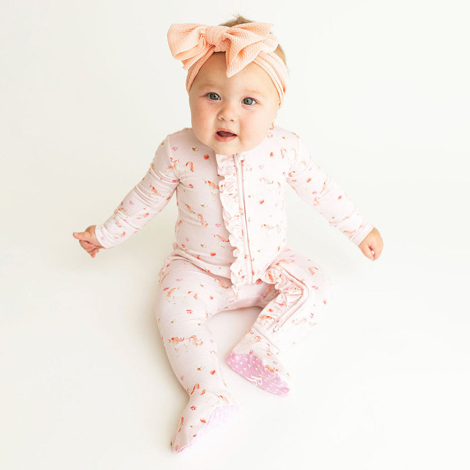Cadance Footie Ruffled Zippered One Piece