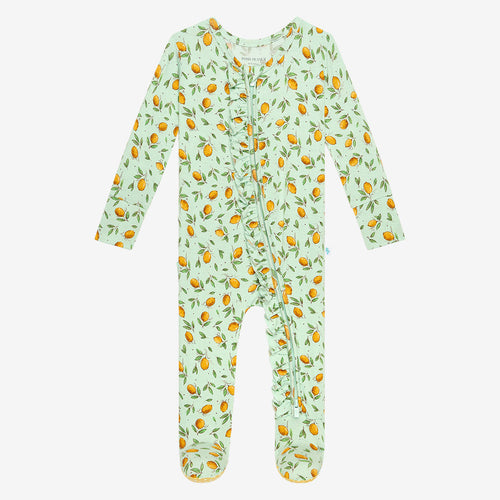 Chantal Footie Ruffled Zippered One Piece