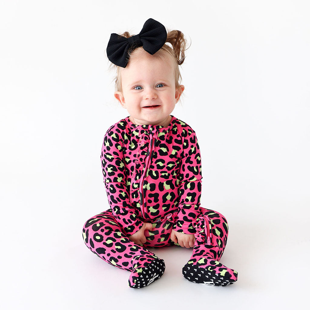 Calista Footie Ruffled Zippered One Piece