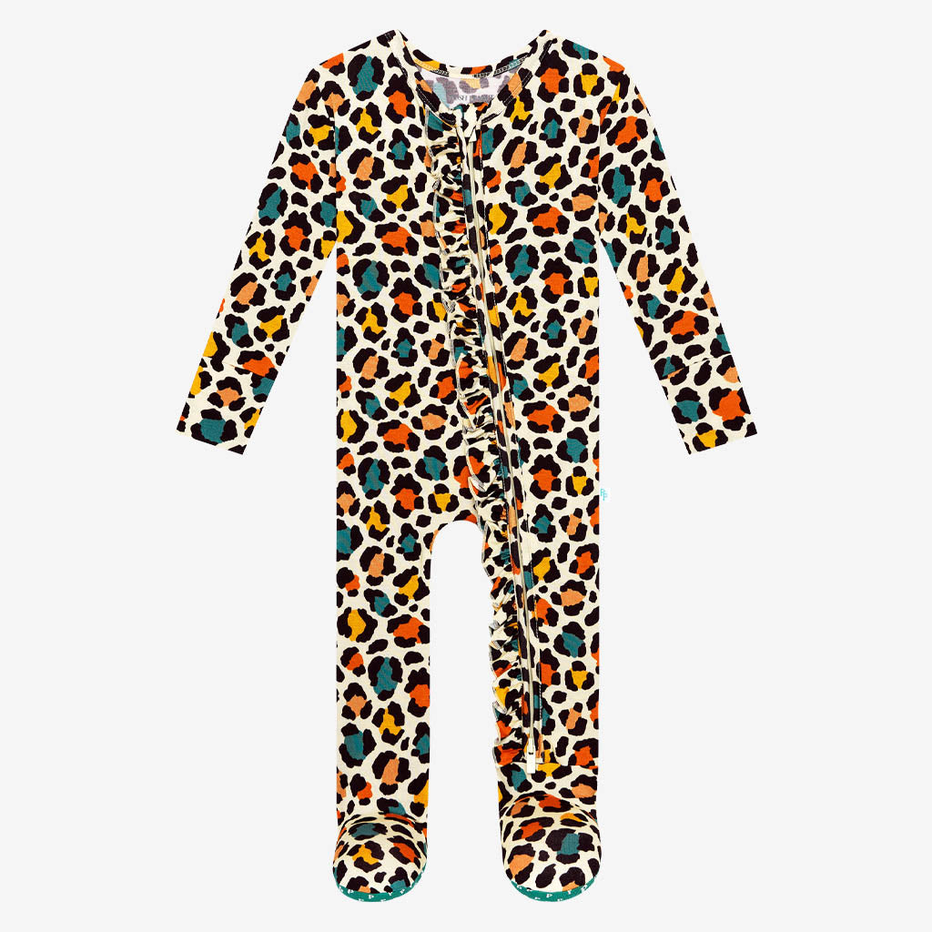 Declan Footie Ruffled Zippered One Piece