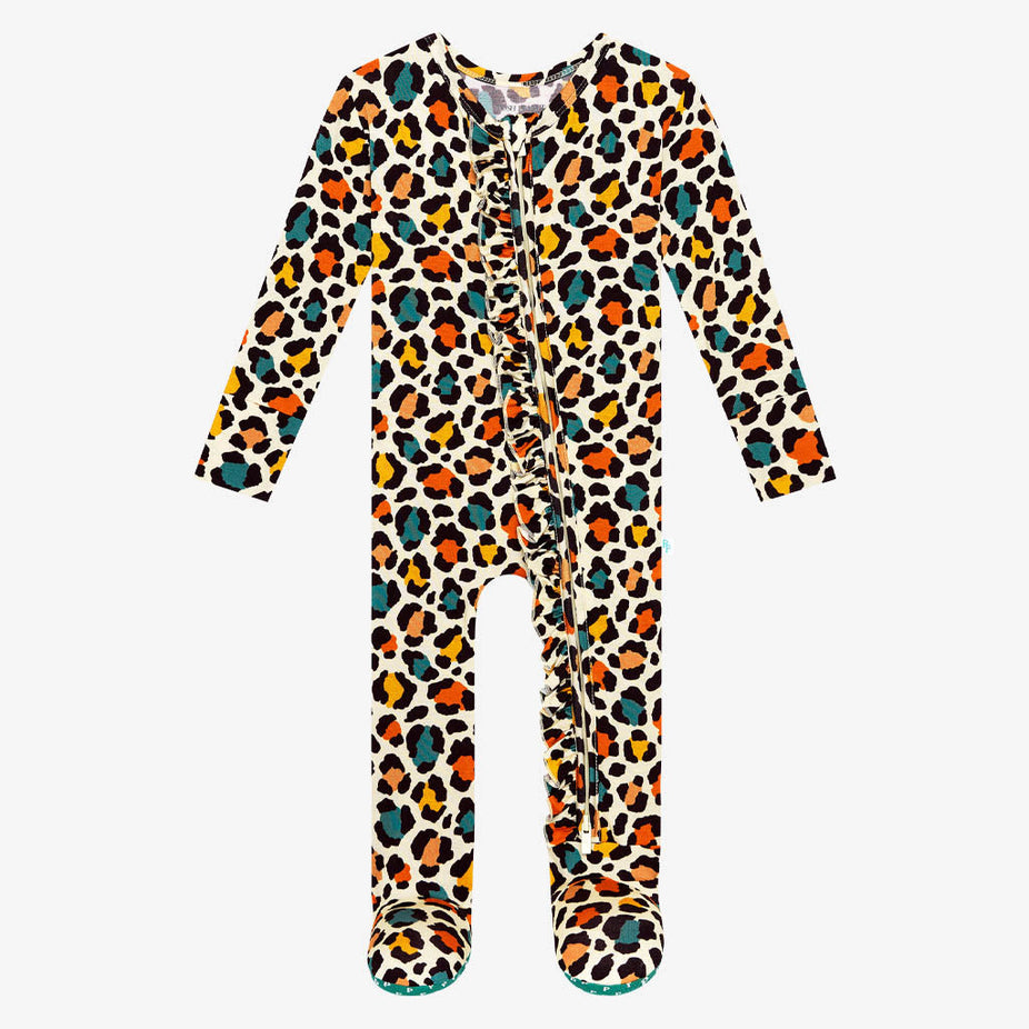 Declan Footie Ruffled Zippered One Piece
