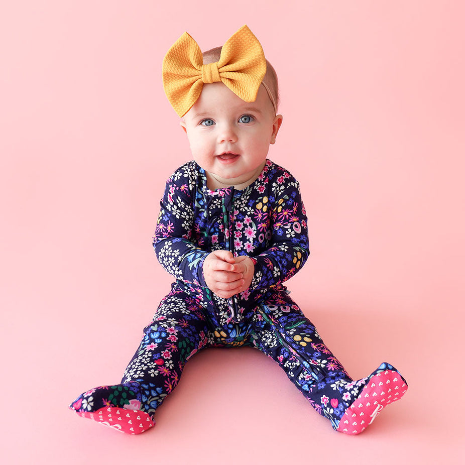 Endra Footie Ruffled Zippered One Piece