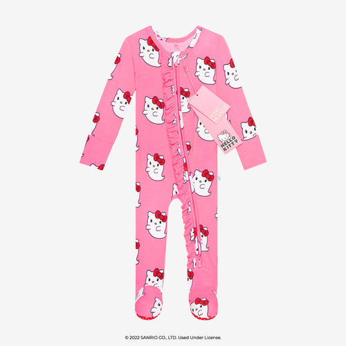 Hello Kitty® Ghost Footie Ruffled Zippered One Piece