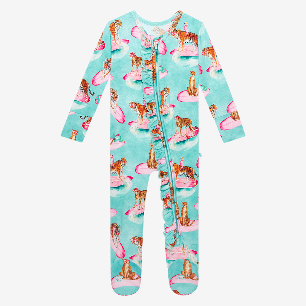 Kimmy Footie Ruffled Zippered One Piece