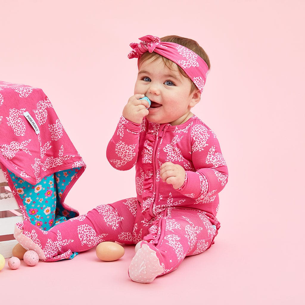 Lana Bunny Footie Ruffled Zippered One Piece