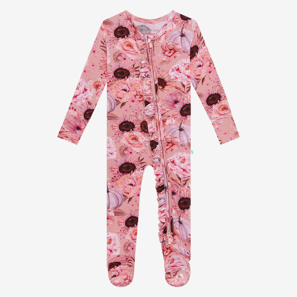 Liliana Footie Ruffled Zippered One Piece