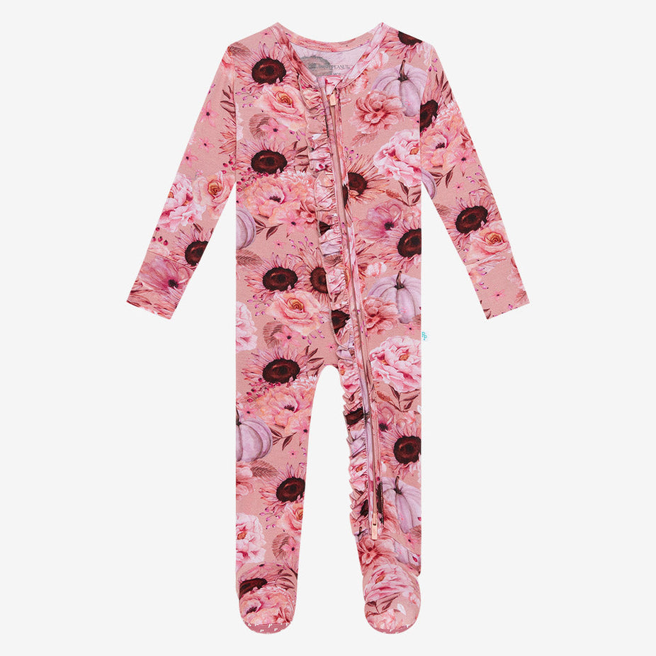 Liliana Footie Ruffled Zippered One Piece