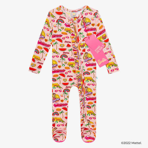 Malibu Barbie™ Footie Ruffled Zippered One Piece