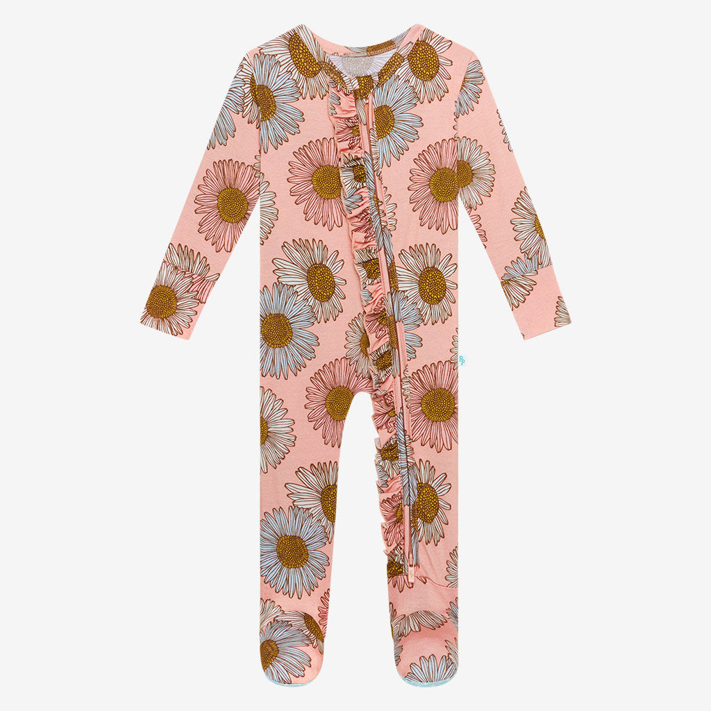Millie Footie Ruffled Zippered One Piece